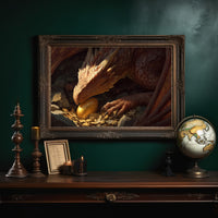 Dragon's Treasure Among Ancient Tomes