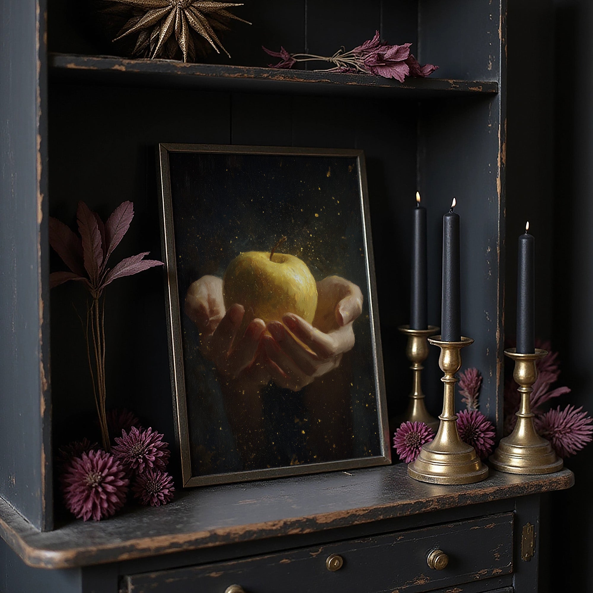 Golden Fruit In Offered Hands