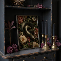 Serpent Among Blooming Peonies