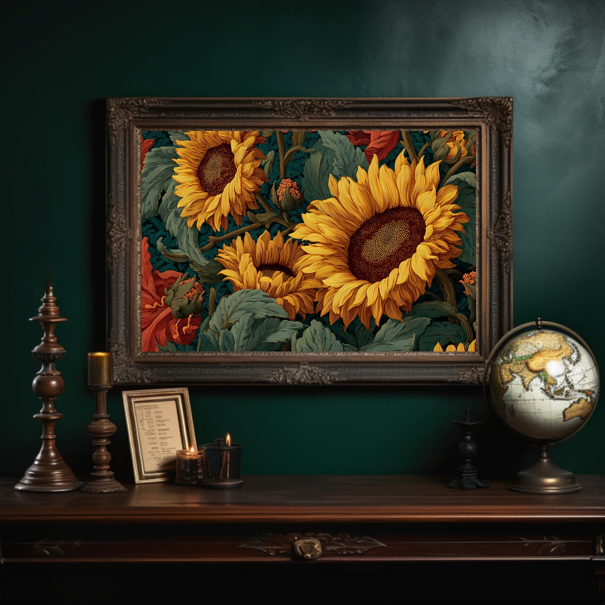 Sunflowers Among Literary Treasures