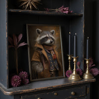 Noble Raccoon In Vintage Attire