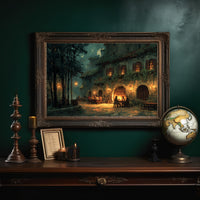 Tuscan Evening Under Crescent Light