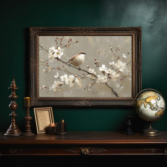 Sparrow Among Spring's First Blossoms