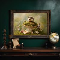 Tiny Guardian Of Mossy Throne