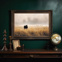 Lone Sheep Among Golden Fields