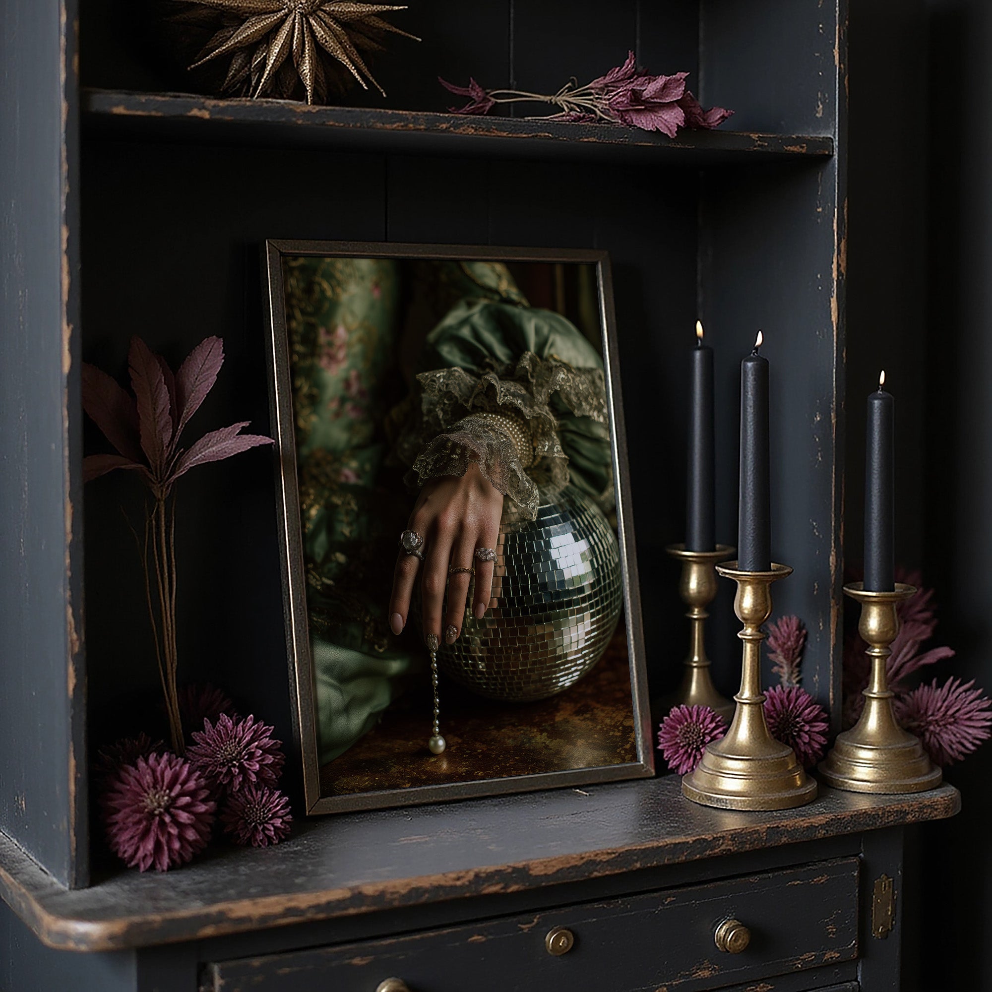 Pearls Dance Under Vintage Light