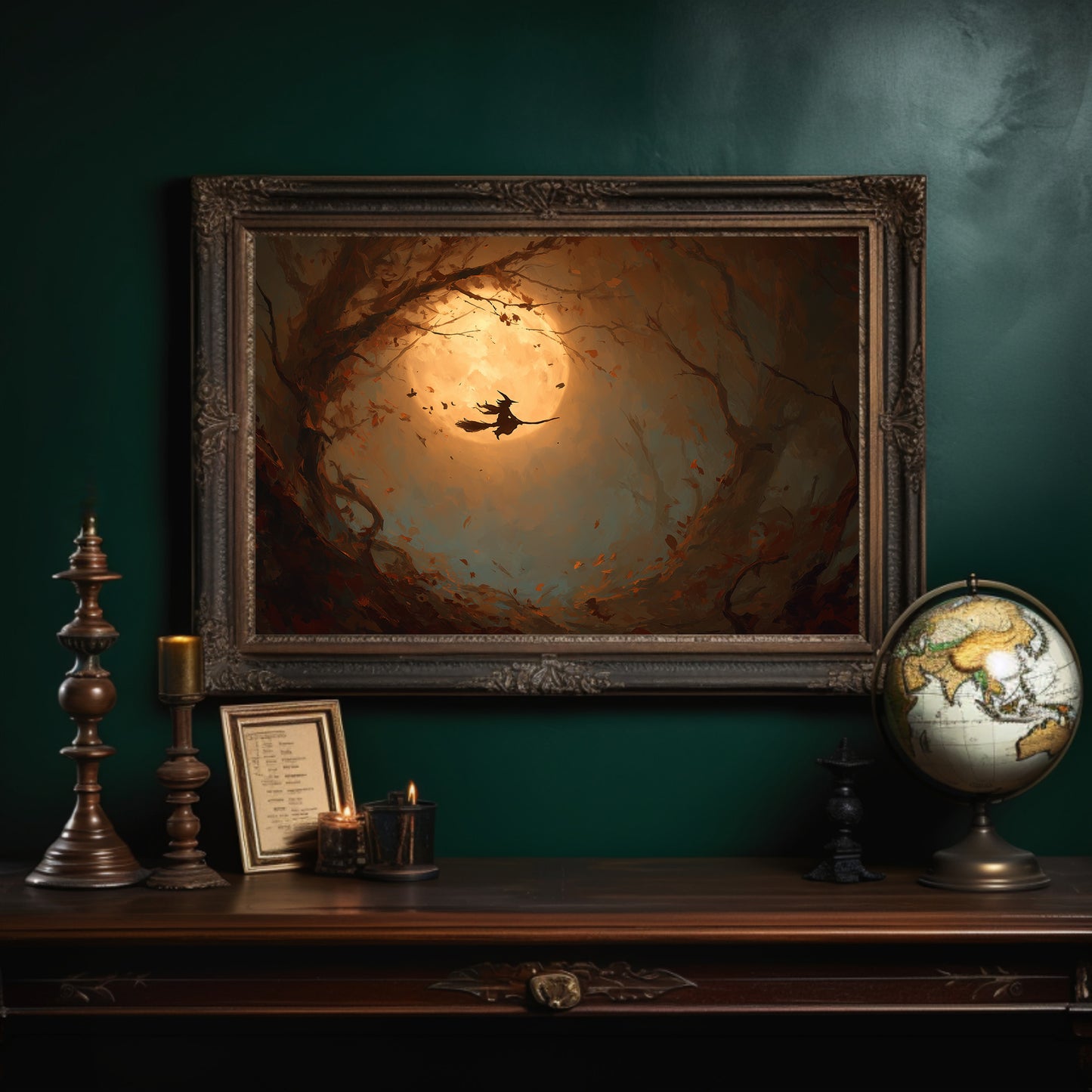 Autumn Flight Through Amber Light