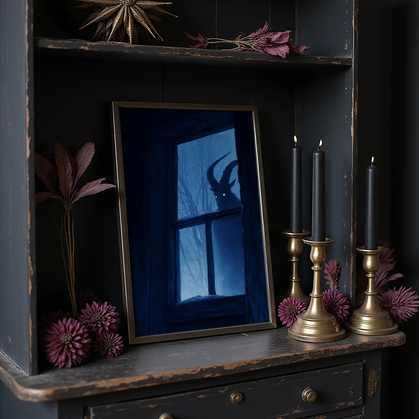 Midnight Visitor At Winter's Window