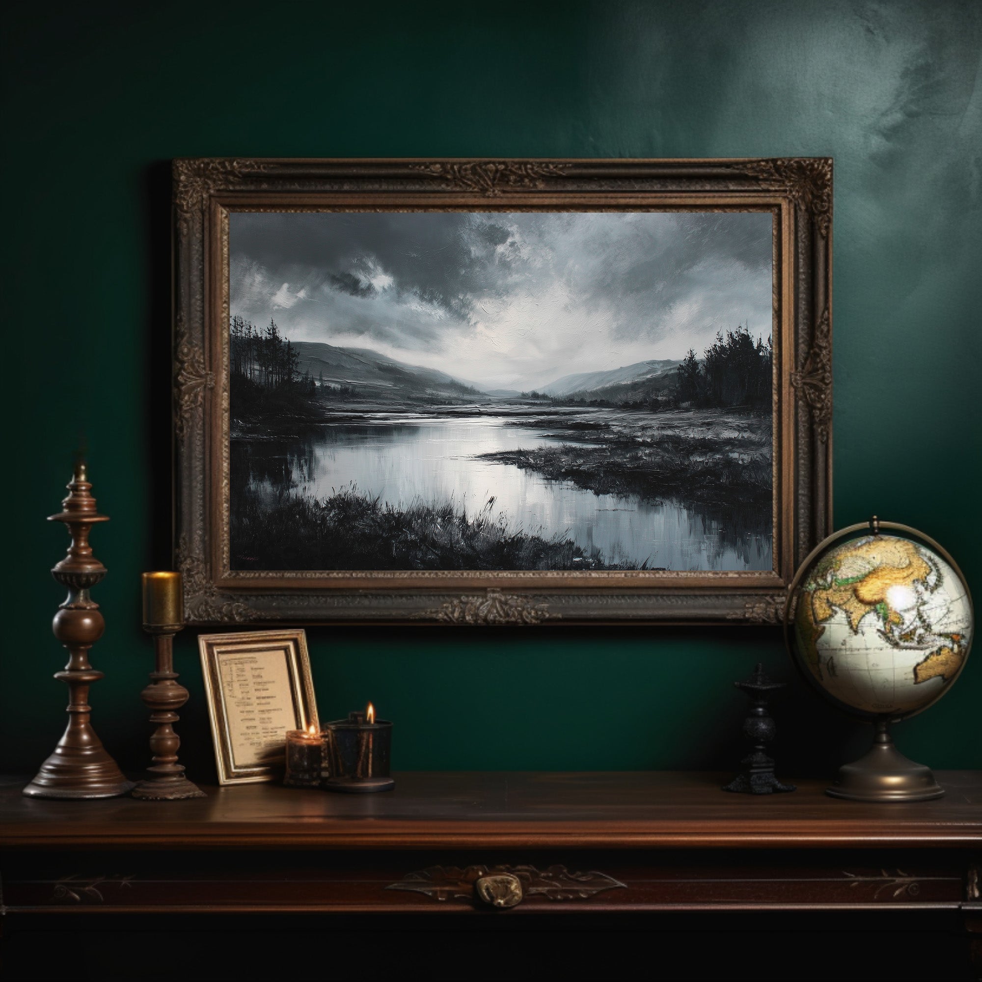 Quiet Valley Beneath Storm Clouds