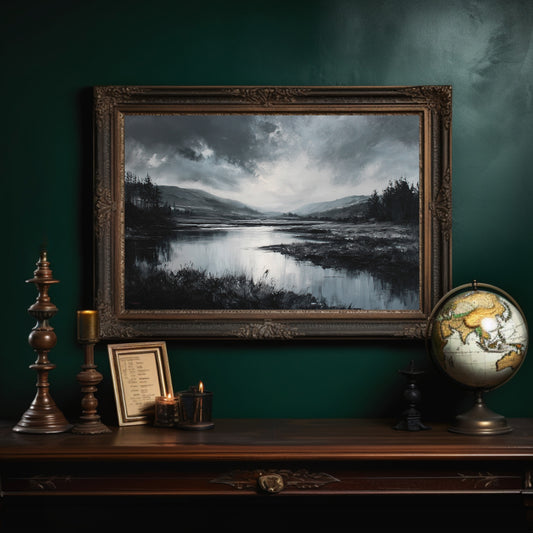 Quiet Valley Beneath Storm Clouds