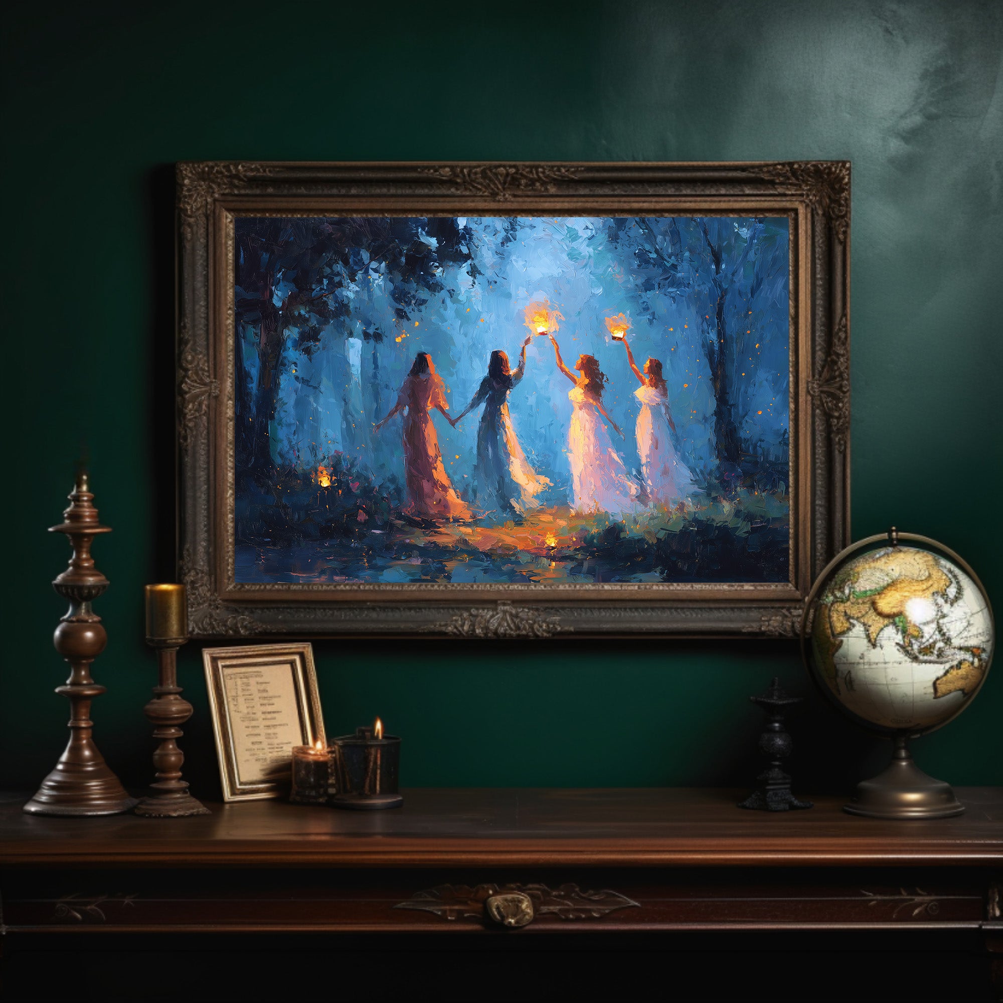 Lanterns Held By Twilight Sisters