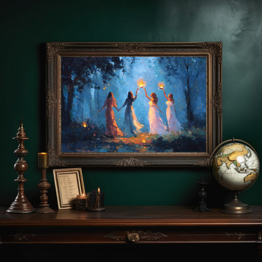 Lanterns Held By Twilight Sisters