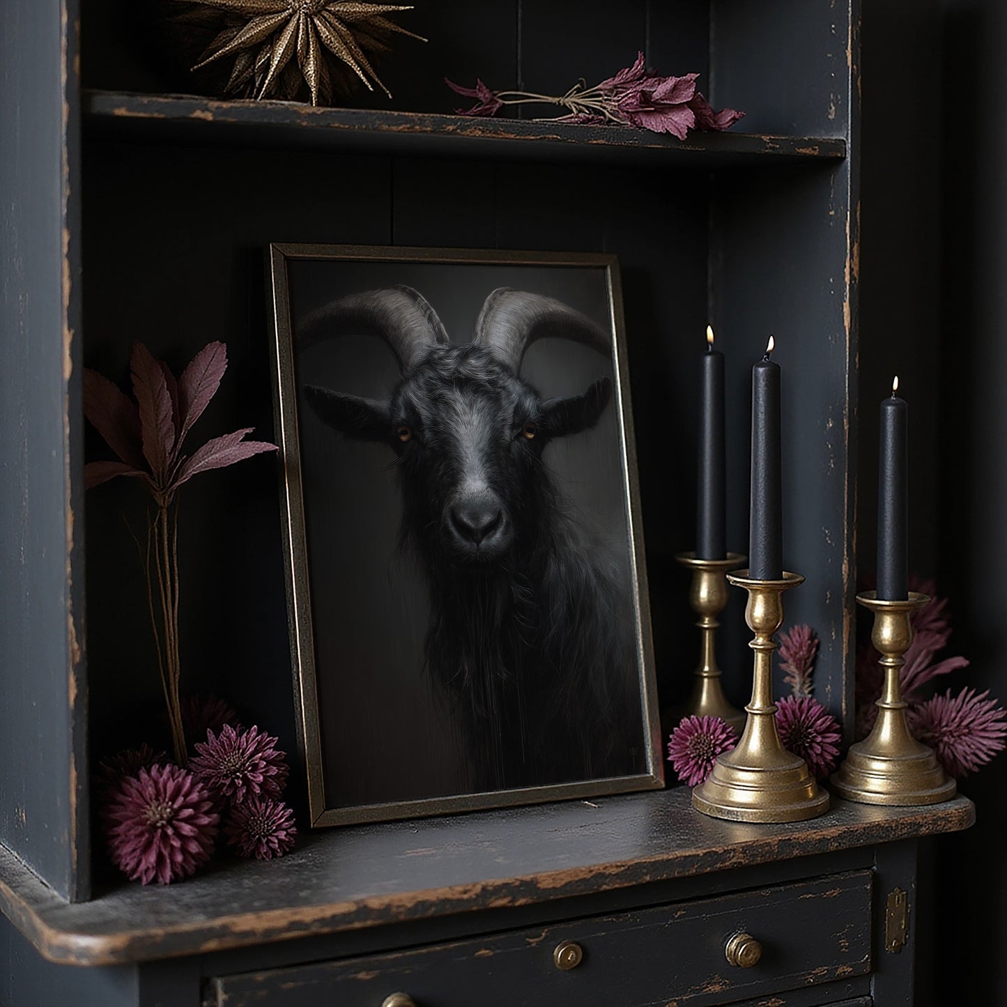 Amber Eyes Against Midnight Walls