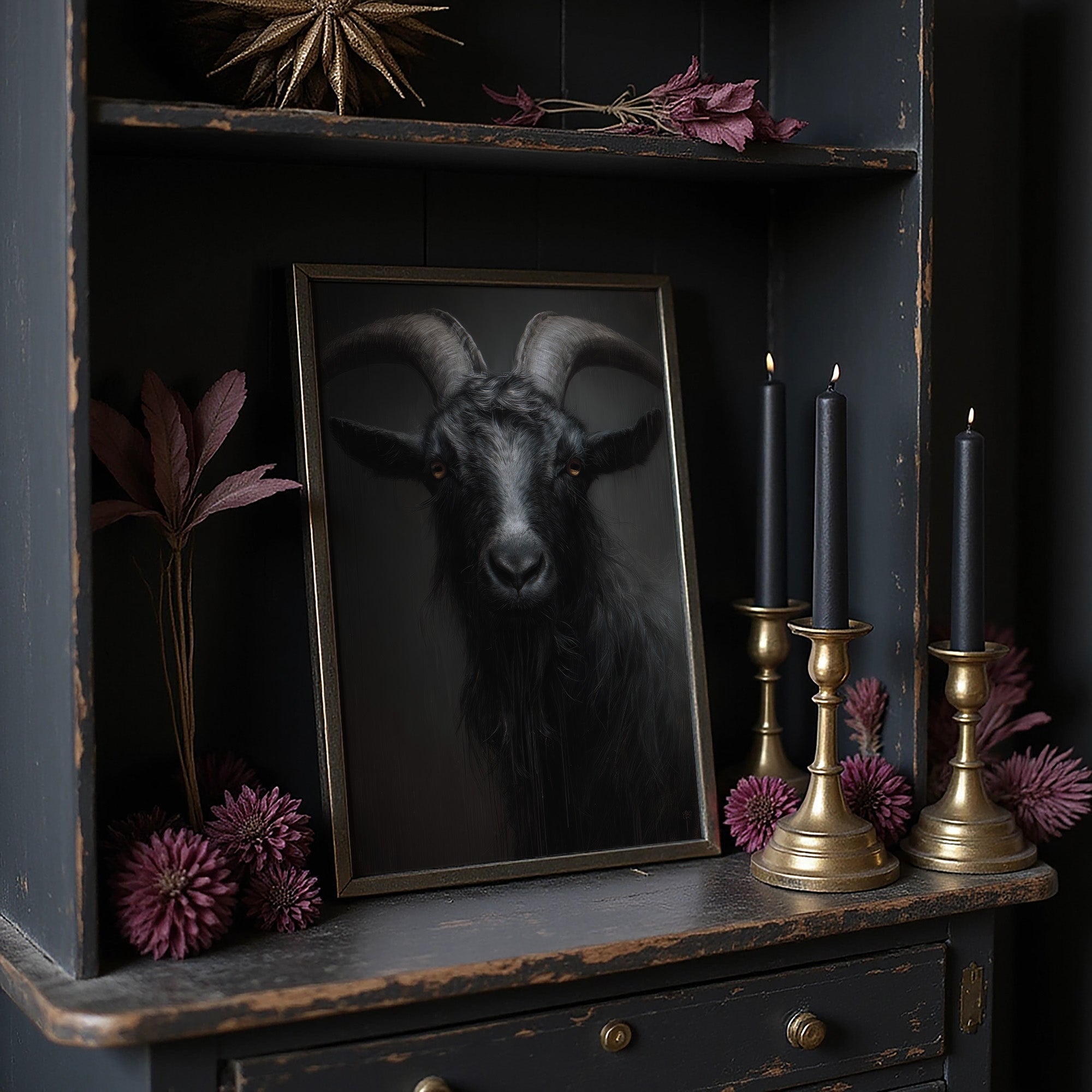 Amber Eyes Against Midnight Walls