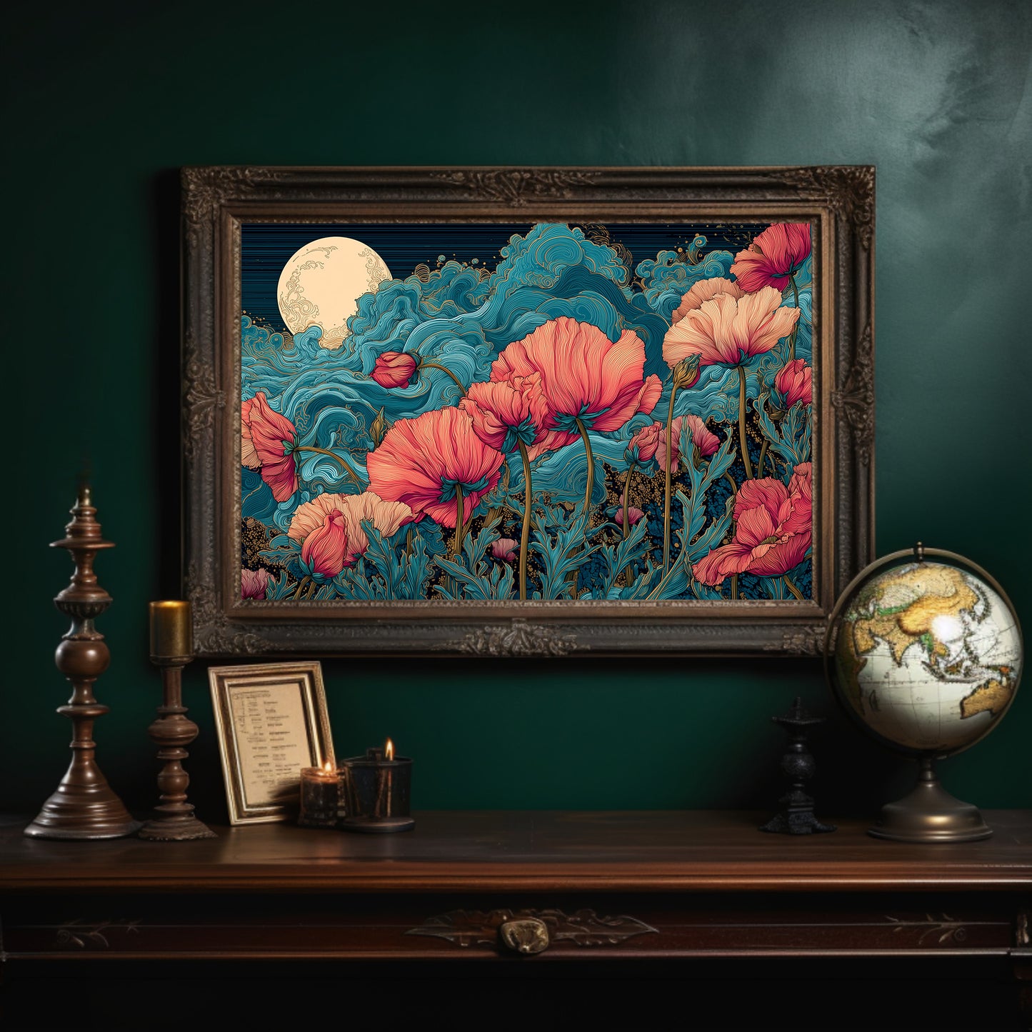 Coral Blooms Under Midnight Tide