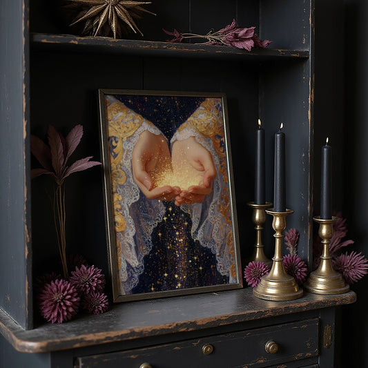 Celestial Offerings In Open Palms