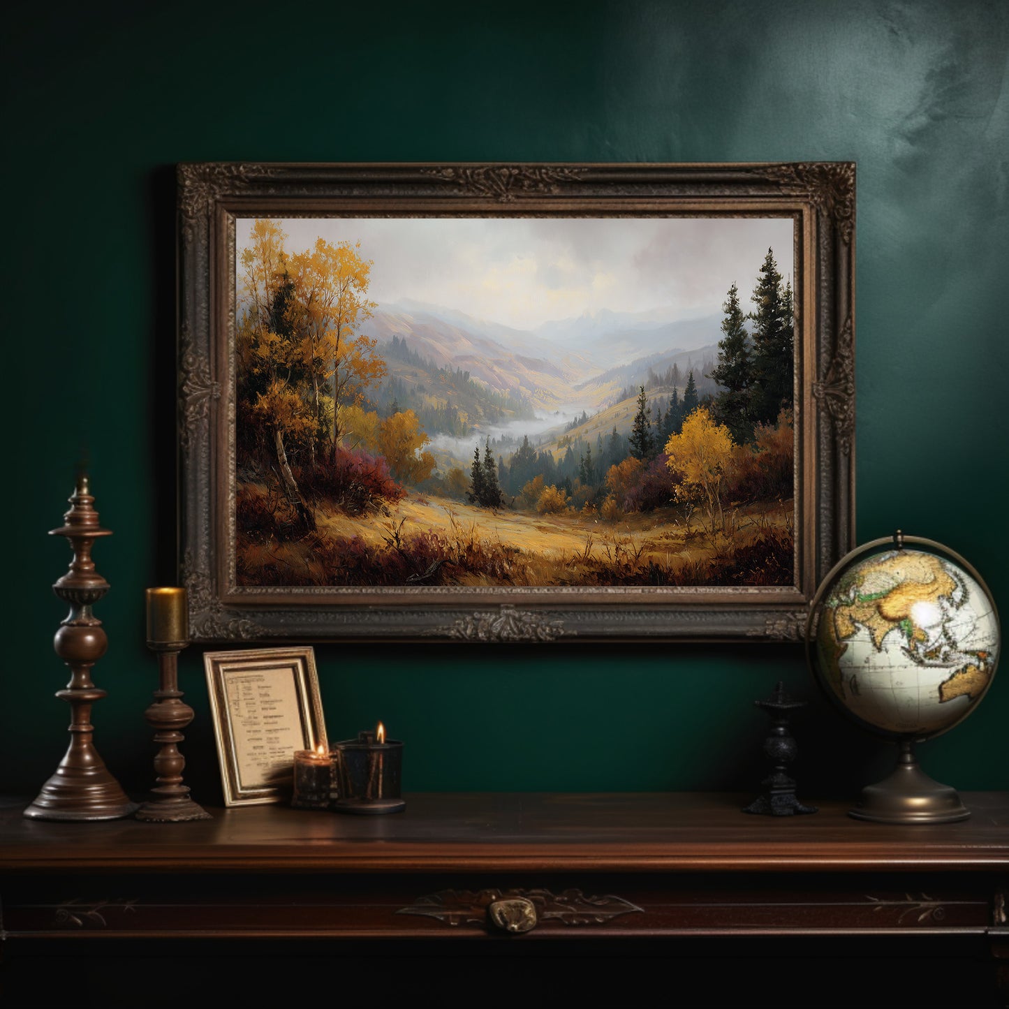 Autumn Valley Between Leather Spines