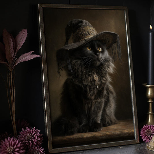 Midnight Feline Wears Victorian Elegance