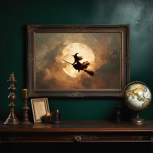 Autumn Flight Across Harvest Moon