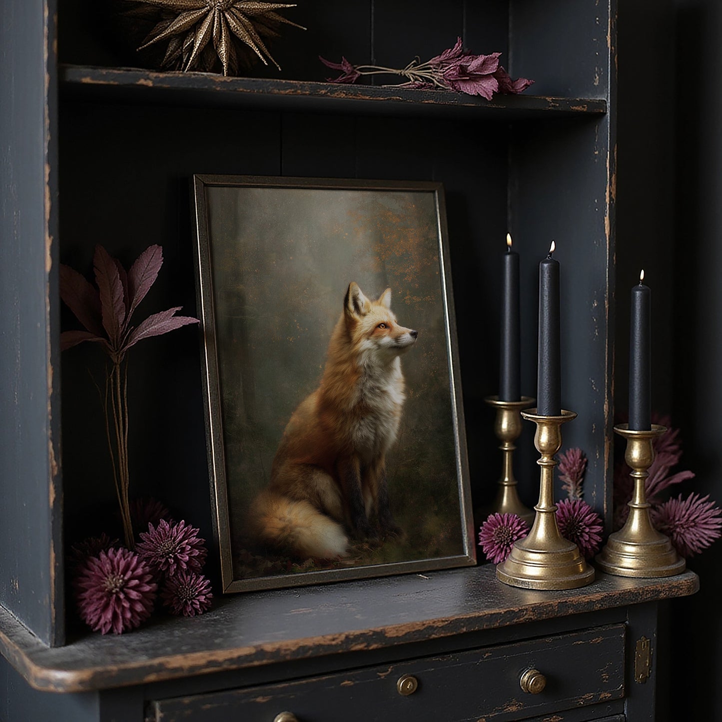 Noble Fox Against Autumn Mist