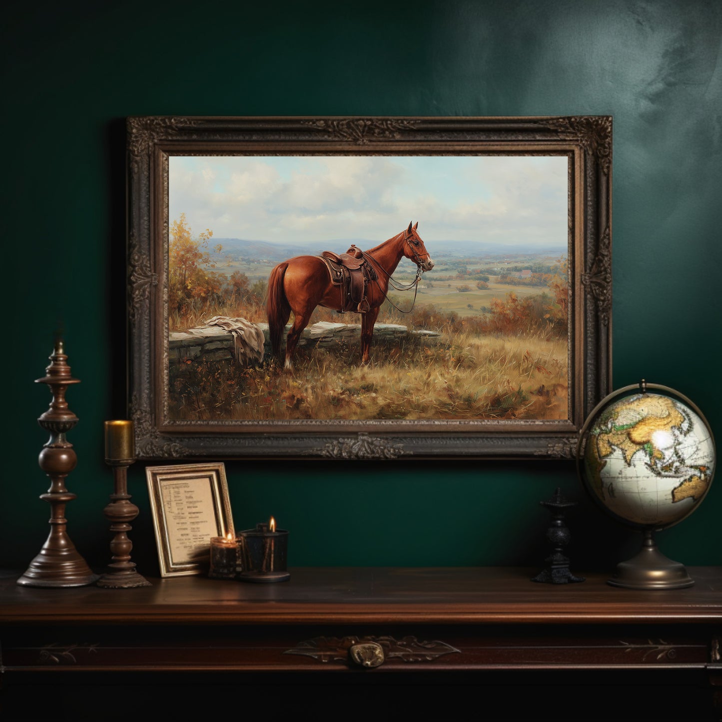 Chestnut Companion Awaits The Rider