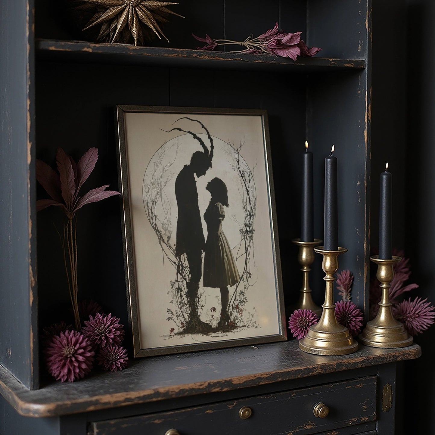 Moonlit Silhouettes In Ancient Tale