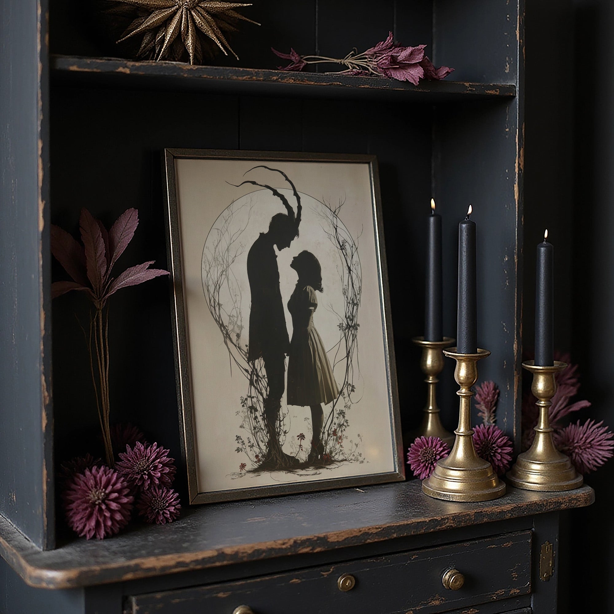 Moonlit Silhouettes In Ancient Tale