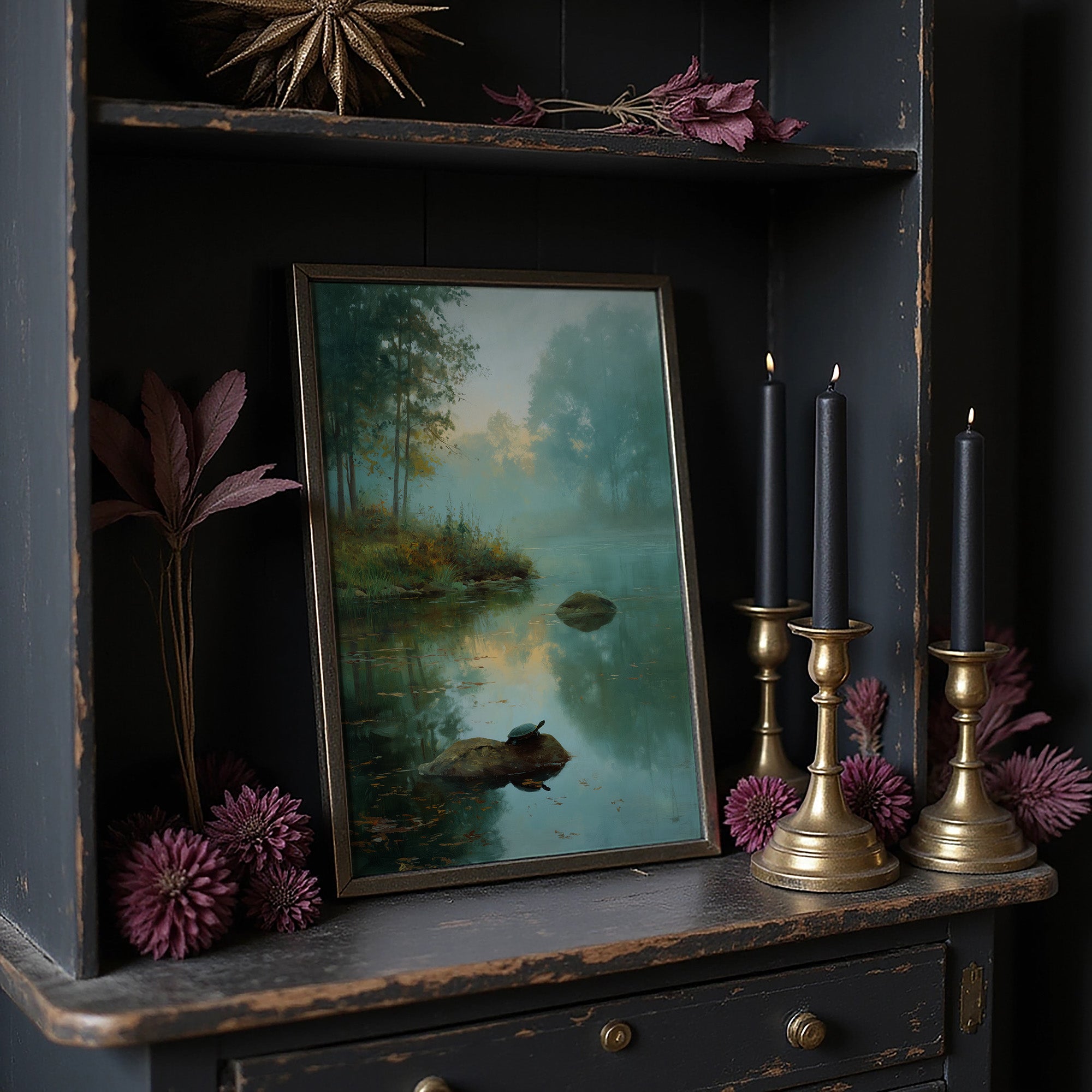 Turtle's Rest In Morning Mist