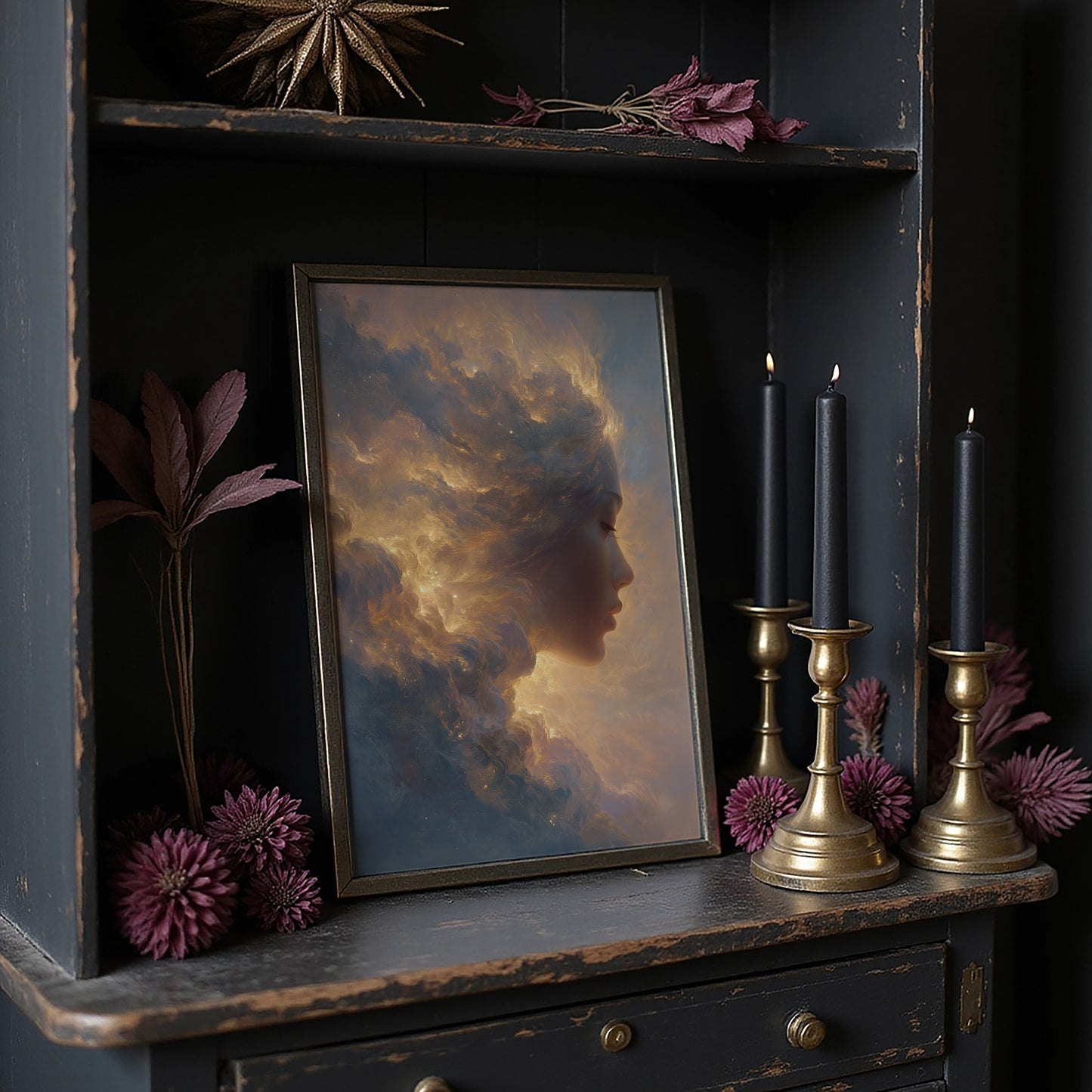 Celestial Profile In Golden Hour