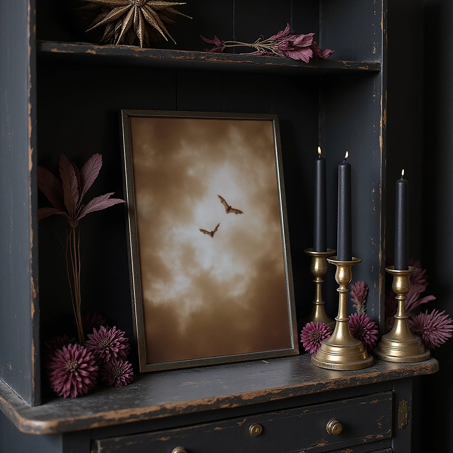 Twilight Hunters Cross Sepia Skies