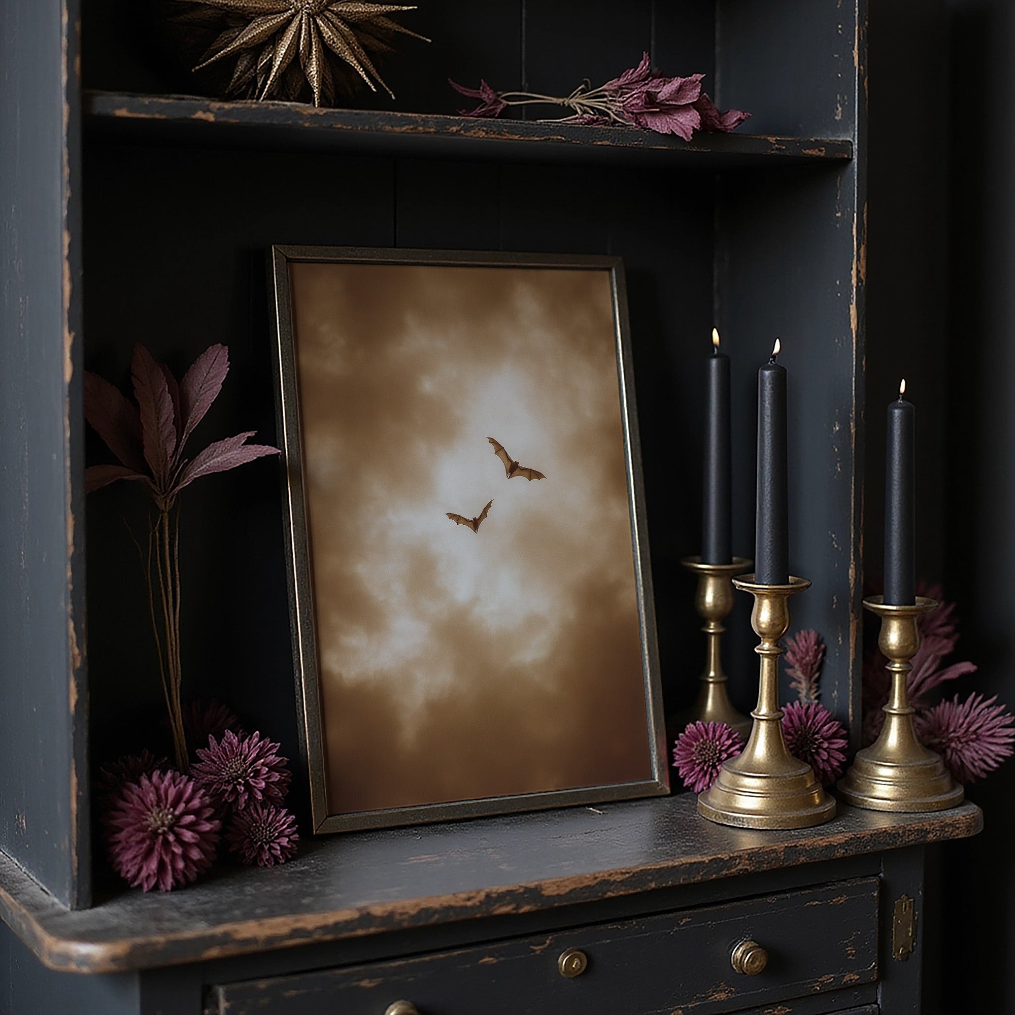 Twilight Hunters Cross Sepia Skies