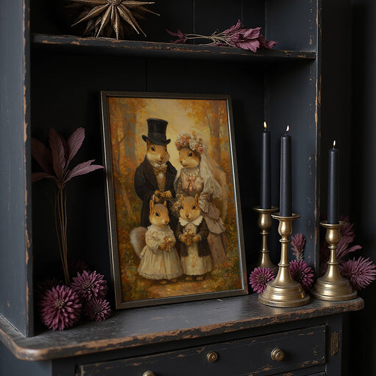 Autumn Acorns In Victorian Finery