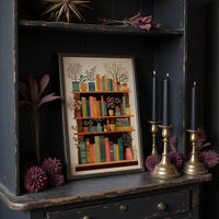 Books Bloom Among Potted Trees