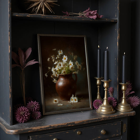 Daisies Dance In Earthen Vessel