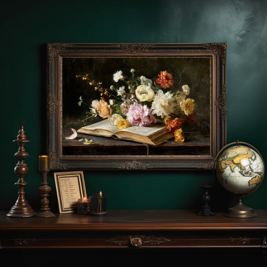 Blooms Rest On Literary Pages