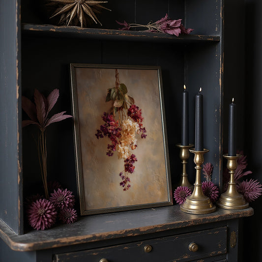 Faded Blooms Against Autumn Light