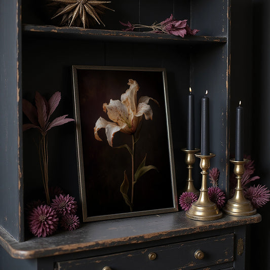 Solitary Bloom Against Midnight Depths