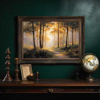 Forest Path Bathed In Light