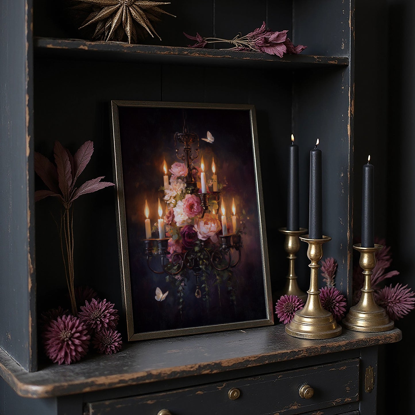 Candlelight Beckons Moths And Blooms