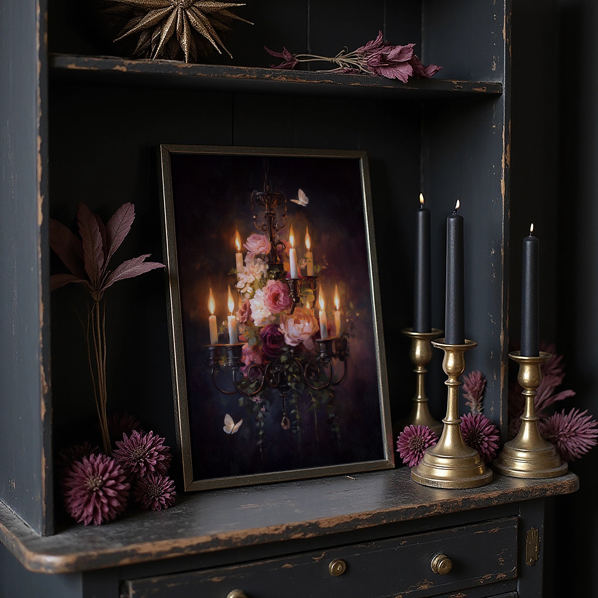 Candlelight Beckons Moths And Blooms