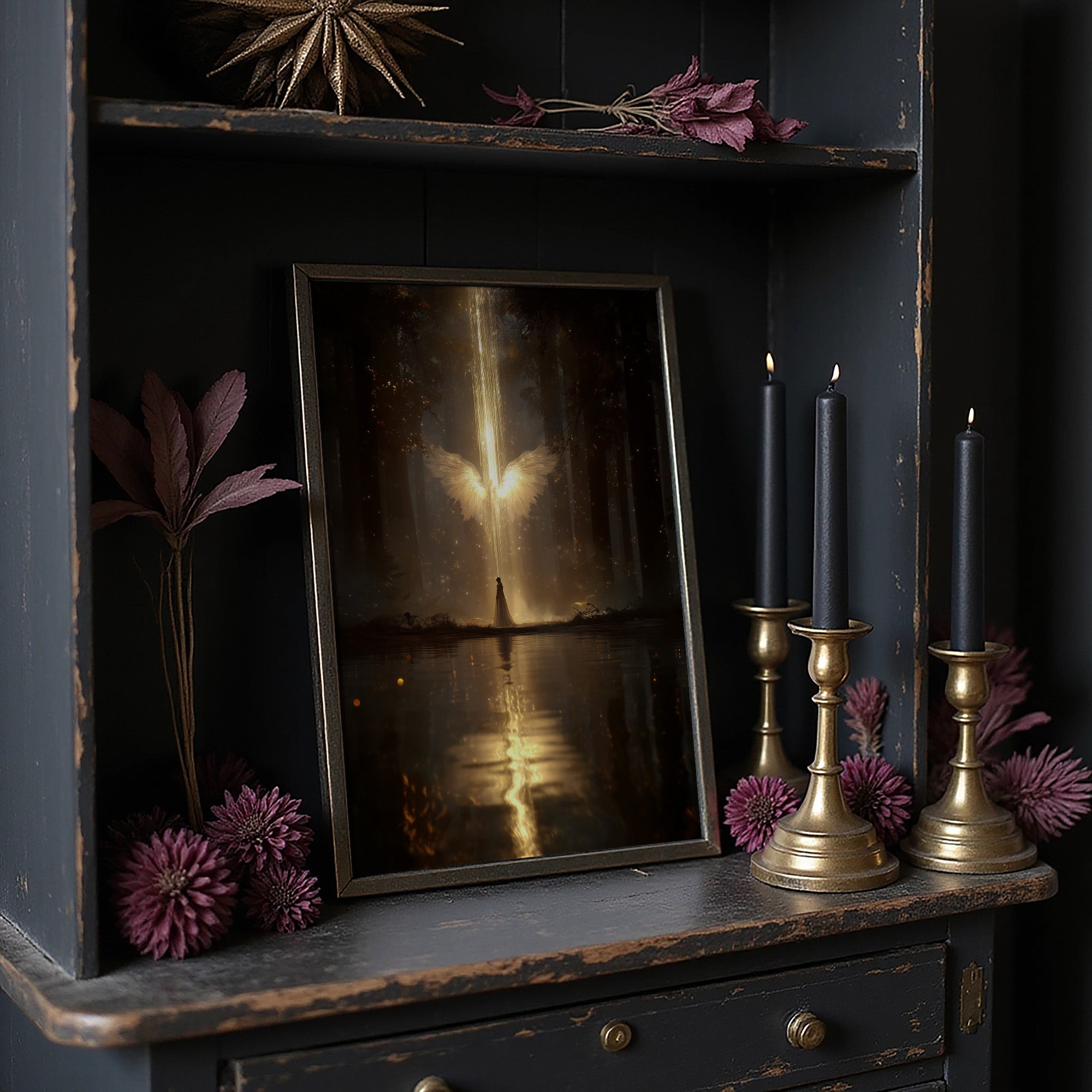 Divine Light Breaks Through Forest