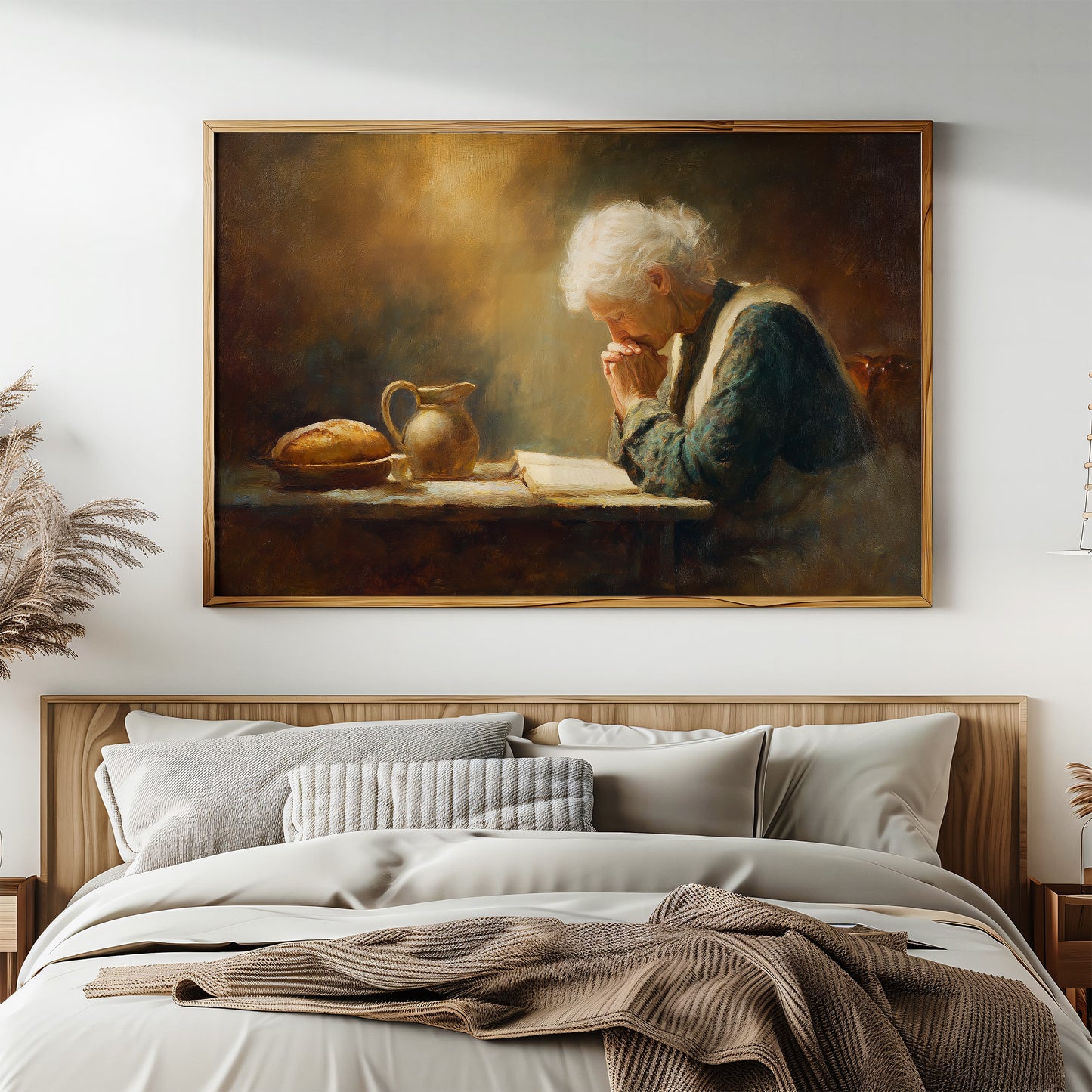 Prayer Illuminated By Golden Hours