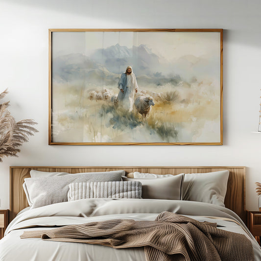 Gentle Shepherd Among Misty Hills