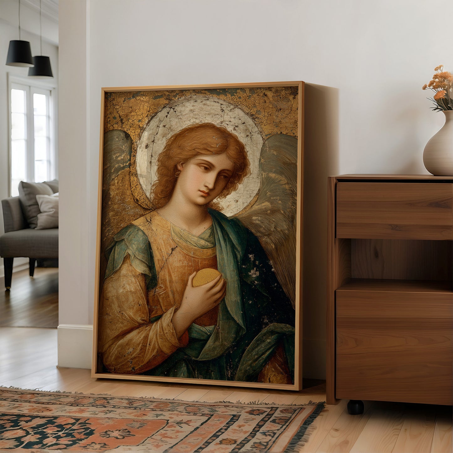 Gilded Faith On Rustic Table