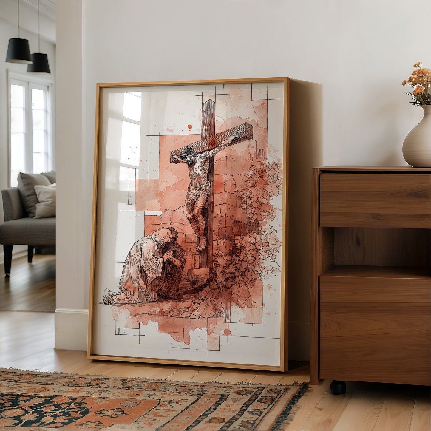 Faith Blooms In Coral Light