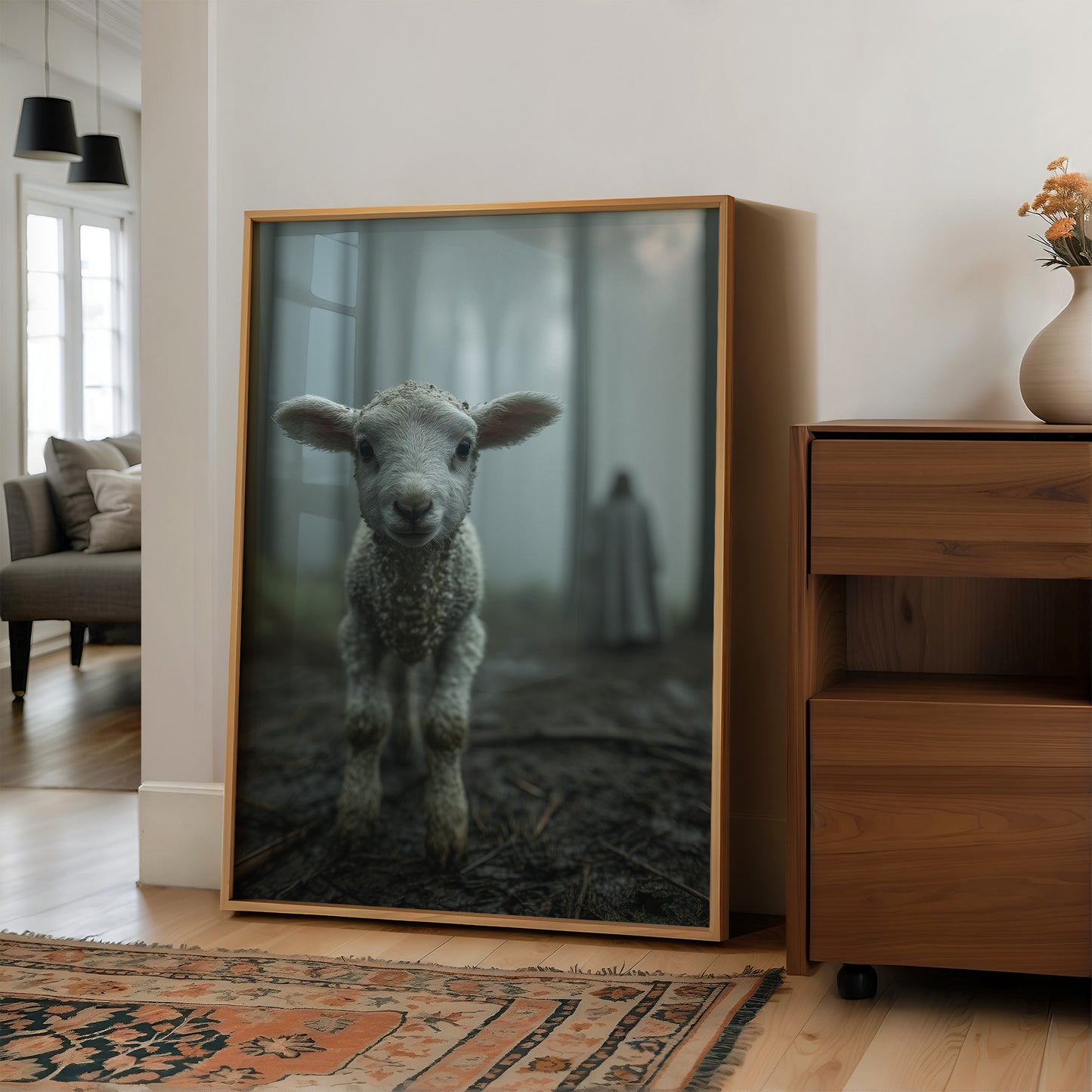 Innocent Steps In Foggy Forest