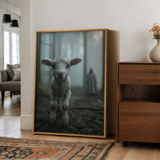 Innocent Steps In Foggy Forest