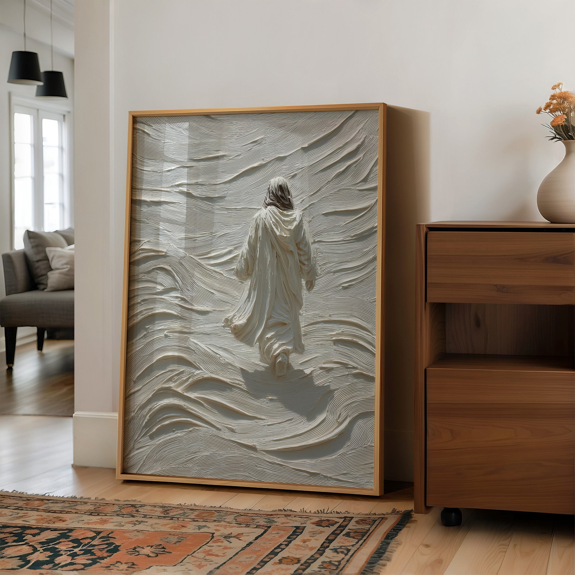 Solitary Path Through Textured Waves