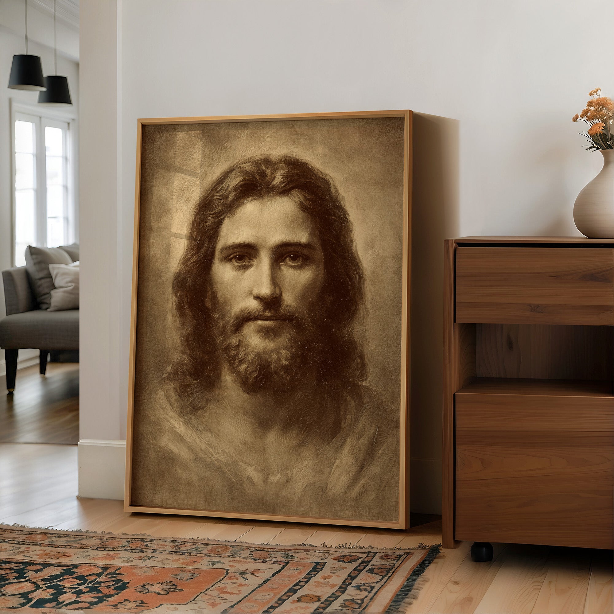 Rustic Table Holds Timeless Portrait