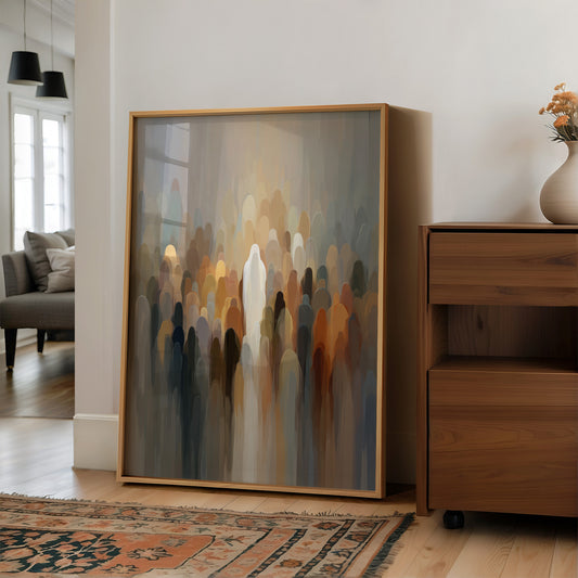 Figures Blurred By Morning Fog